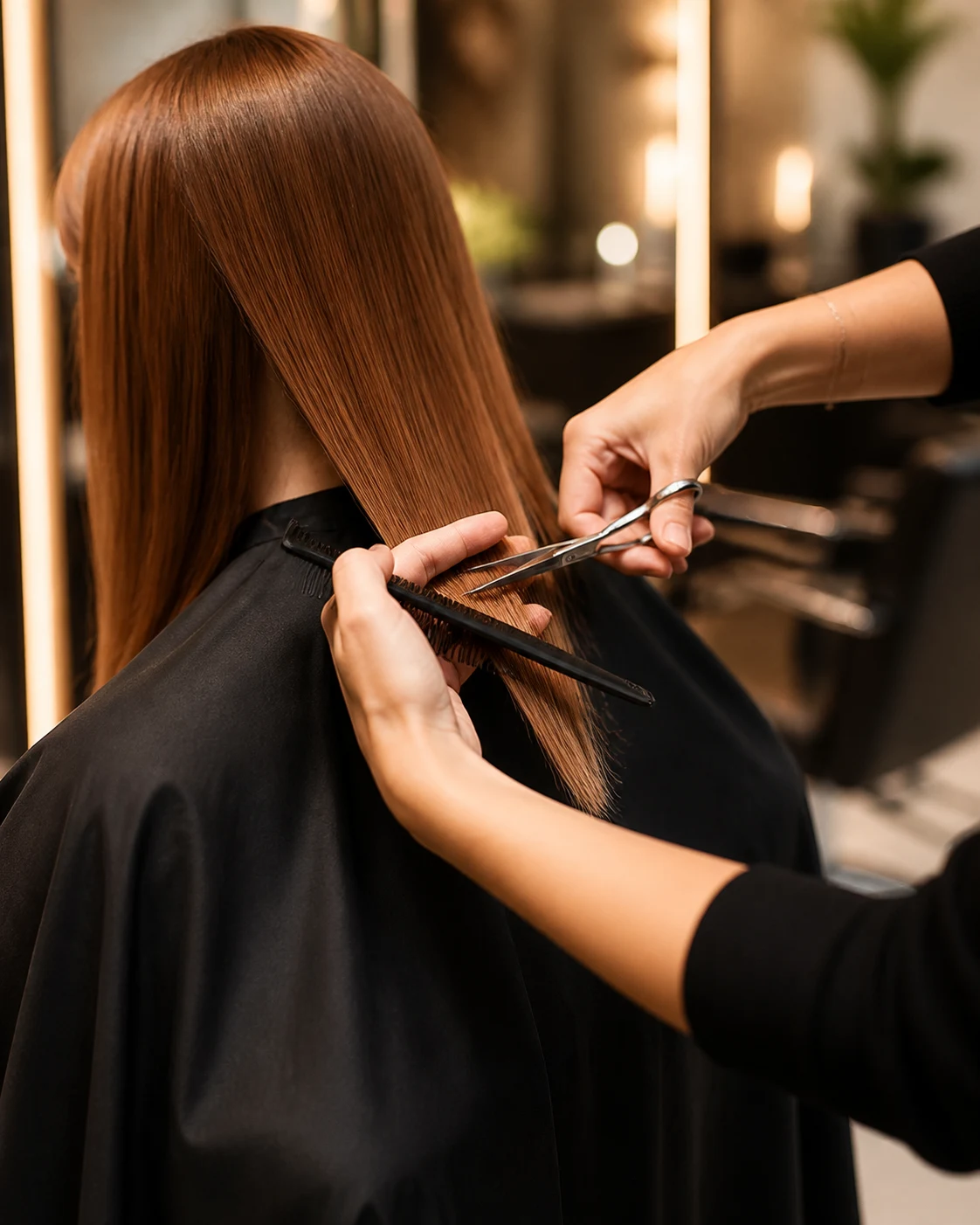 Professional haircut service at Tyra Hair Studio in Cypress, Texas