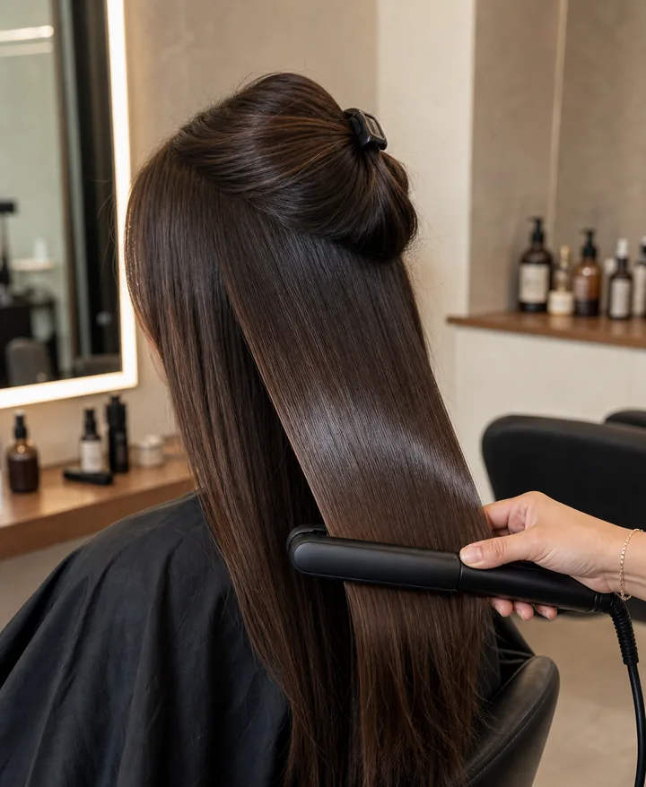 Keratin and conditioning hair treatment at Tyra Hair Studio in Cypress, Texas